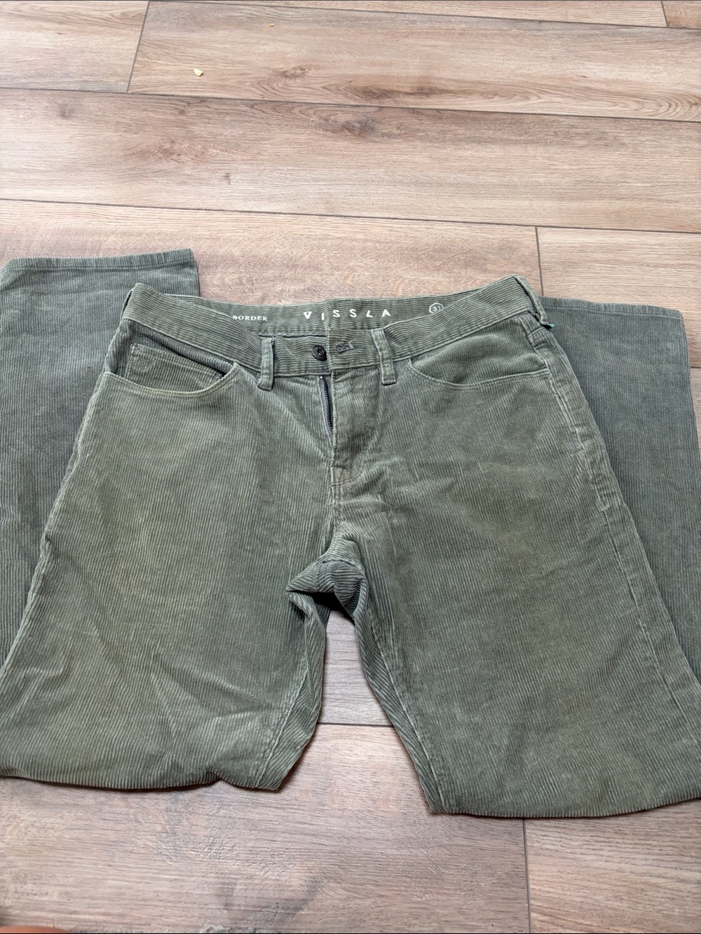 VISSLA Men's Corduroy Pants in Olive